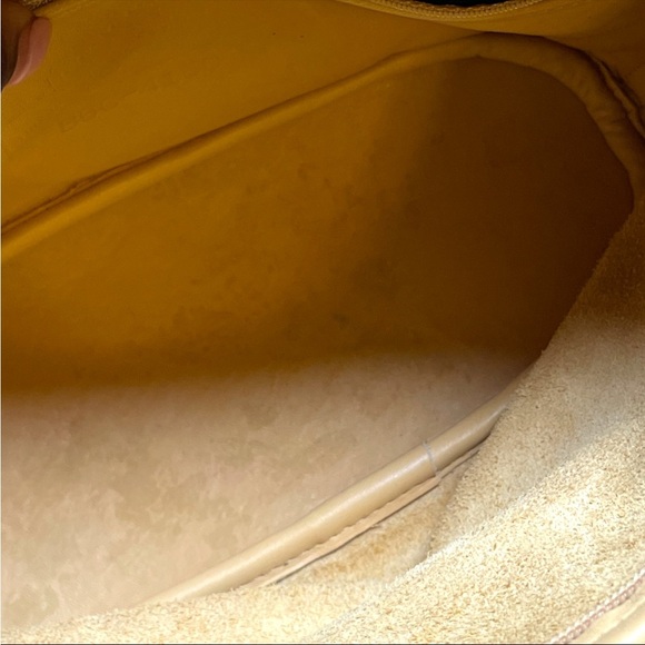 Vintage 90s Coach soho fletcher flap leather butter yellow crossbody bag 4150 - Picture 6 of 7